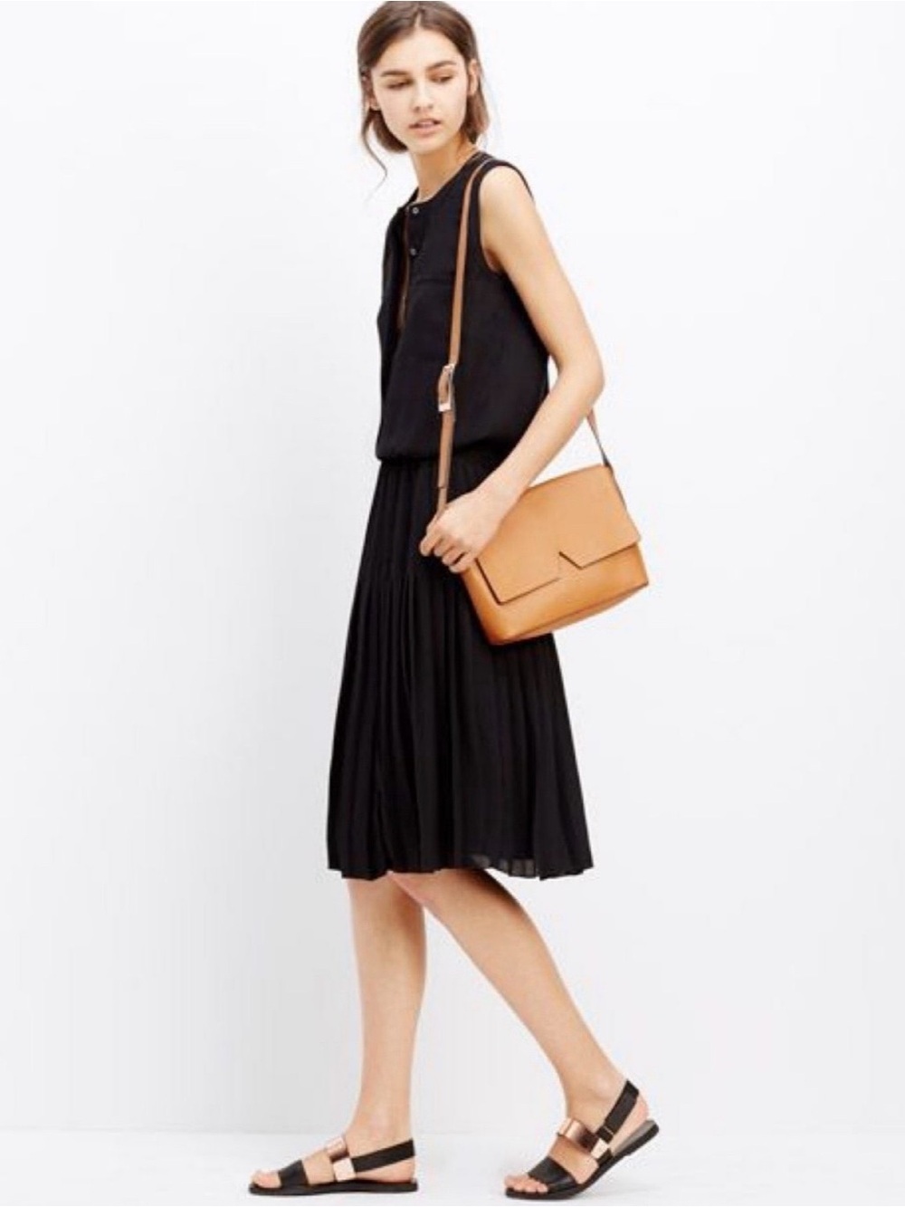 Vince leather shoulder purse
